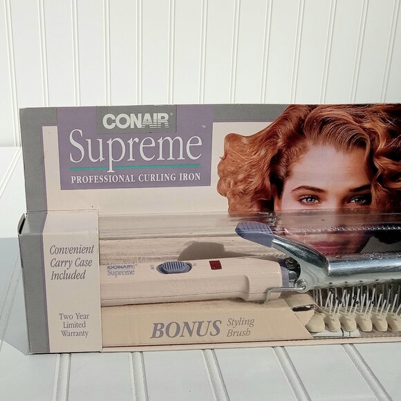 CONAIR Curling Iron Supreme Professional CD38B Pink Purple 1992 Vintage NEW - Picture 3 of 16